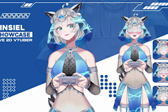 draw and rig live2d vtuber model live2d rigging anime vtuber for streaming