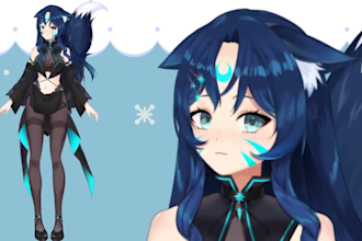 create a custom vtuber model with live2d rigging for vtube studio