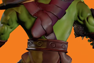 create a game ready 3d character with pbr textures
