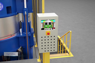 create 3d industrial animation, 3d machinery manufacturing process animation