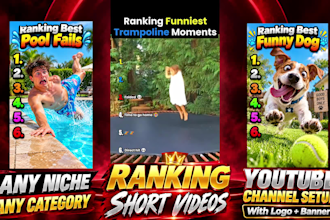 setup youtube automation channel and create faceless ranking shorts videos