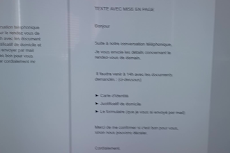 je vais mettre en page vos textes