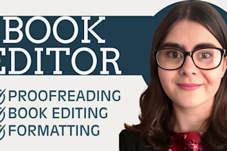 be developmental book editor for fiction novel or nonfiction