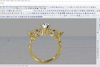do 3d jewelry cad design rings pendant stl 3d modeling 3d printing and rendering