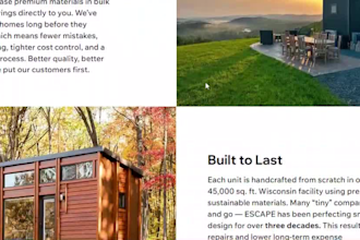design a SEO wordpress website for tiny house, cabin and modular home builders