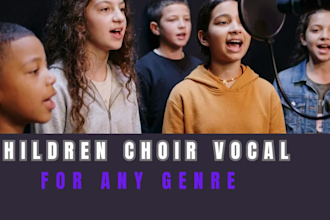 record children choir vocals and background vocals for your song
