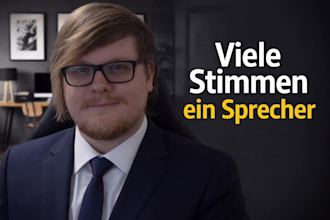 record a professional german voice over for your project