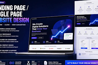 design modern landing page or single page website UI design