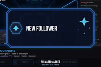 design a custom vtuber overlay and stream pack