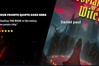 design a cinematic 3d ebook trailer that sells your book across all socia media