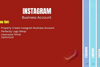 create and setup facebook business page, and social media