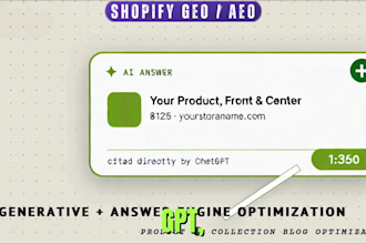 optimize shopify store for GEO aeo ai visibility in chatgpt google ai overviews