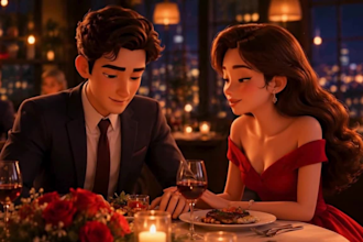 3d pixar ai romantic storytelling animation 3d ai proposal video ai love stories