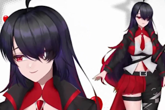 design and rig 2d anime vtuber model live2d vtuber model rigging