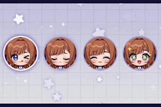 design chibi pngtuber model, custom png tuber avatar for streaming live2d vtuber