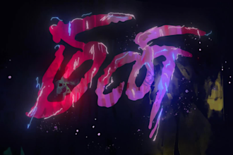 title animation mixing both 2d and 3d