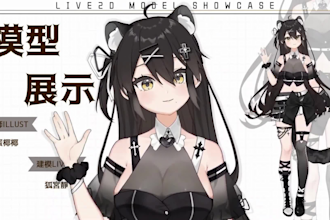 draw and rig live2d vtuber model vtuber commission vrc anime model vtuber rig