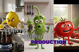 create viral ai talking object,ai talking fruit and ai talking avatar, veo3
