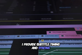 create english or hindi subtitles, captions with timestamps syncing