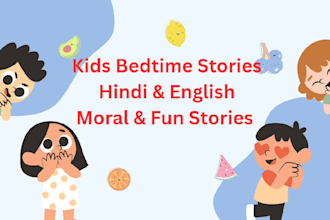 write engaging bedtime stories for kids in hindi and english