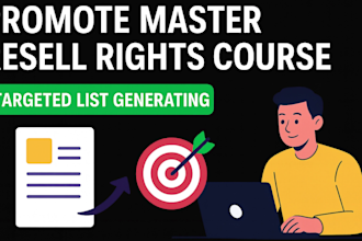 promote master resell right course with targeted list generating