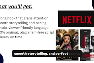 write engaging movie recap or script writing