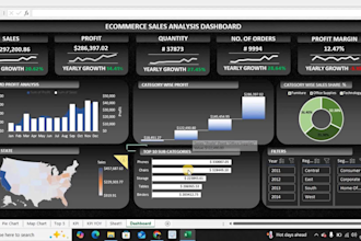 build professional power bi dashboards and sql data analysis