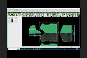 create professional digital sewing patterns for garments in dxf and PDF