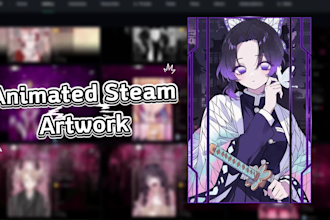 create a custom animated steam artwork for your profile