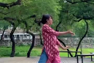 female indian dancer bollywood tiktok dance and promote it