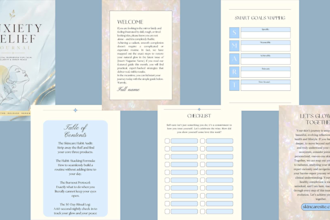 design minimalist wellness lead magnet,workbook,planner or journal
