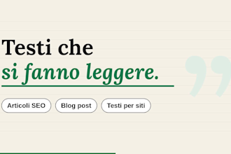 write SEO articles and blog posts in italian
