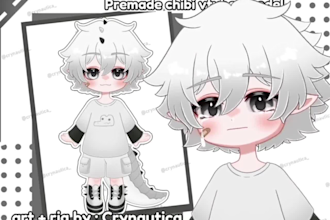 draw and rig a cute chibi live2d vtuber model for steaming