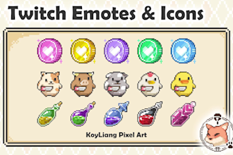 design emotes or channel points icon for twitch