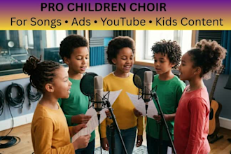 record professional children choir, gospel and  background vocals