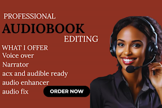 fix audiobook edit to acx standards record voice over audible master narration