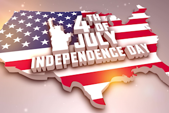 create a 4th of july independence day greeting video