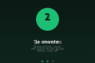 je vais montrer ta vidéo courte avec texte animé et voix off