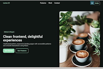 build modern responsive react website or UI components