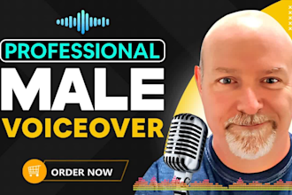 record a deep american male voice over for commercials and narration
