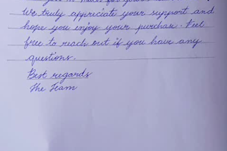 do elegant cursive handwriting and lettering