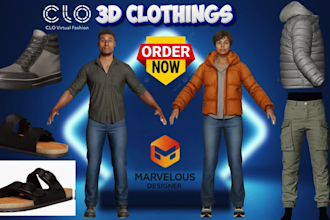 design 3d clothing, 3d fashion garment, apparel for fivem, second life in clo 3d