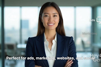 create ai spokesperson video using heygen and synthesia for ads and marketing