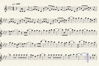 transcribe sheet music for the flute for almost any song