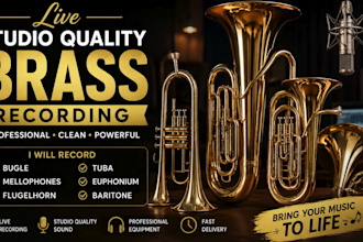 record live studio quality bugle mellophones flugelhorn tuba euphonium baritone