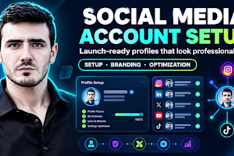 setup, create, and optimize your business social media accounts with custom bio