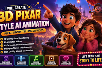 create 3d pixar style ai animation pixar story telling ai video 3d pixar style