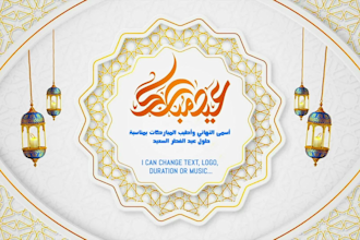 create an outstanding eid mubarak video greeting