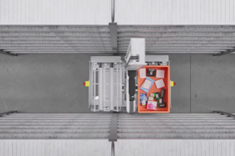 create 3d industrial animation warehouse automation robotics picking logistics