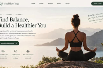 design squarespace yoga instructor website classes retreats websitex